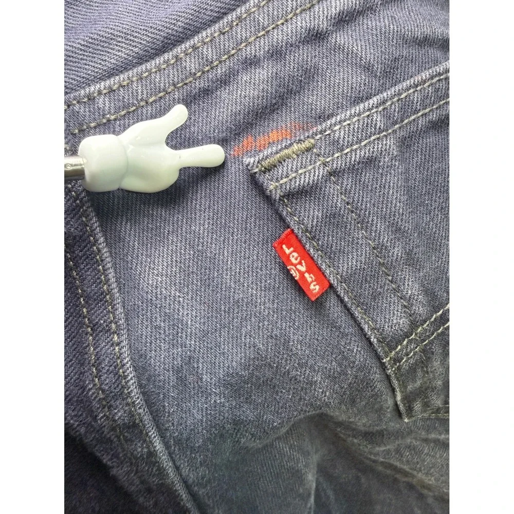 Levis 501 Jeans Mens 34x34 Dark Wash Straight Leg Button Fly Denim